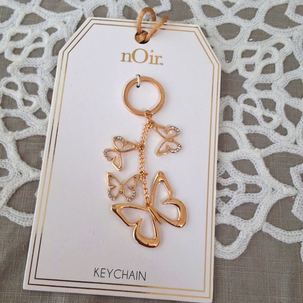 💥SALE💥NOIR, NWT, Butterfly Rhinestone Keychain